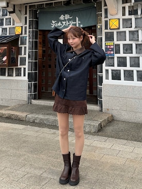 「REMOON（リムーン）のアイテム」を使った、ゆづきさん（レディース・160cm）の春コーディネート