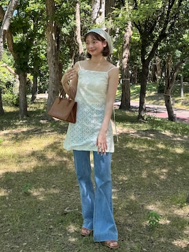 「DHOLIC（ディーホリック）のアイテム」を使った、ゆづきさん（レディース・160cm）の夏コーディネート
