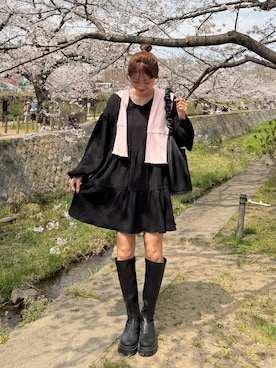 「Heather（ヘザー）のアイテム（シューズ）」を使った、ゆづきさん（レディース・160cm）の春コーディネート