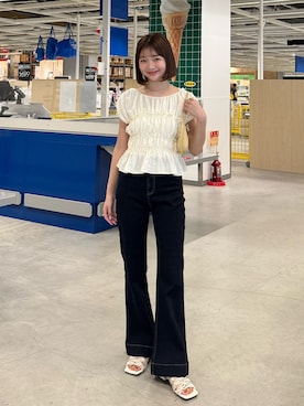 「アイテム（サンダル）」を使った、ゆづきさん（レディース・160cm）の夏コーディネート