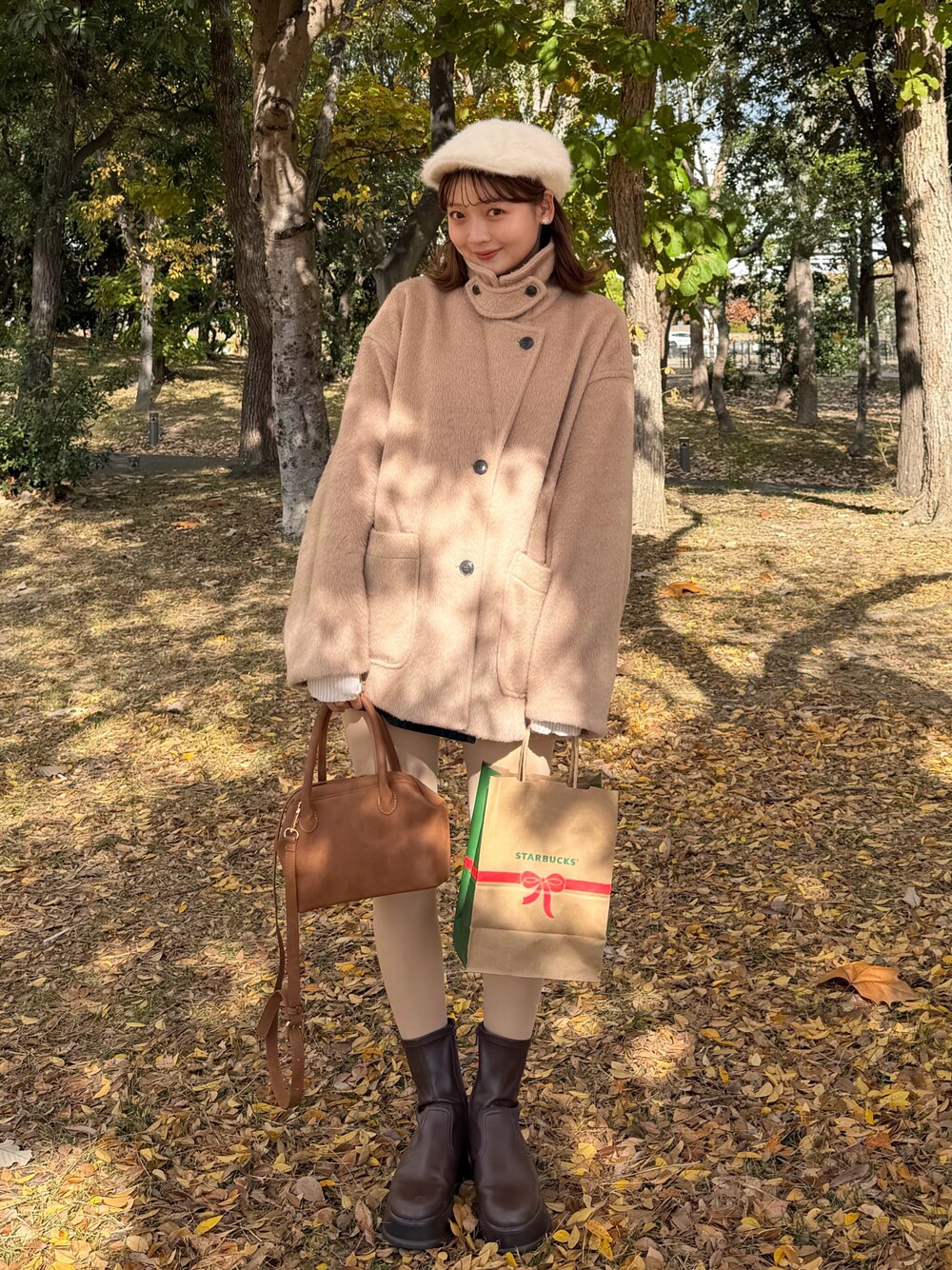 Kastaneのアイテムを使った「シャギーコート」の人気ファッション