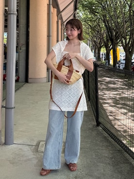 「DHOLIC（ディーホリック）のアイテム」を使った、ゆづきさん（レディース・160cm）の夏コーディネート