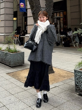 「KBF（ケイビーエフ）のアイテム」を使った、ゆづきさん（レディース・160cm）の冬コーディネート