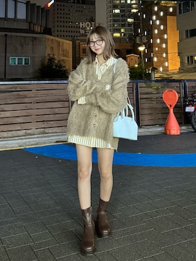 「アイテム（ブーツ）」を使った、ゆづきさん（レディース・160cm）の秋コーディネート