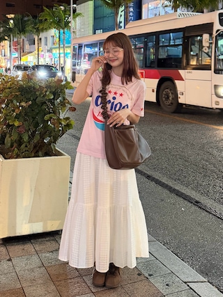 「REMOON（リムーン）のコットンレーススカート（スカート）」を使った、ゆづきさん（レディース・160cm）の春コーディネート