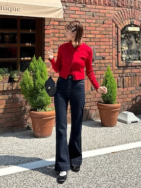 「アイテム（ヘアアクセサリー）」を使った、ゆづきさん（レディース・160cm）の秋コーディネート