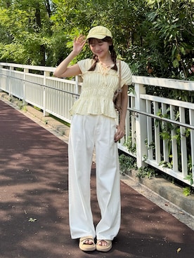 「KBF（ケイビーエフ）のアイテム」を使った、ゆづきさん（レディース・160cm）の夏コーディネート