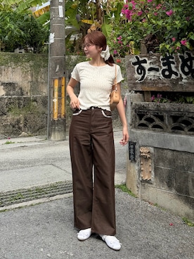 「GIUNON（ジウノン）のアイテム」を使った、ゆづきさん（レディース・160cm）の春コーディネート