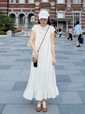 「REMOON（リムーン）のアイテム」を使った、ゆづきさん（レディース・160cm）の夏コーディネート