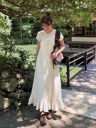 「NIKE(ナイキ)のCORTEZ LTR SE IR0800-299(スニーカー)」を使った、ゆづきさん(レディース・160cm)の夏コーディネート