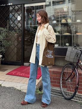 「アイテム（ドレスシューズ）」を使った、ゆづきさん（レディース・160cm）の秋コーディネート
