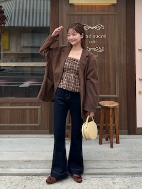 「アイテム（ドレスシューズ）」を使った、ゆづきさん（レディース・160cm）の秋コーディネート