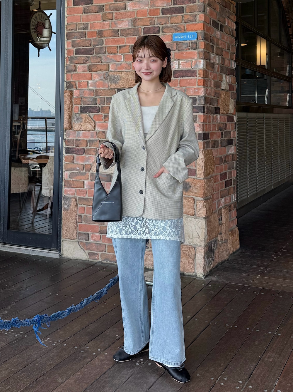 ゆづき｜REMOONのテーラードジャケットを使った春コーディネート - WEAR