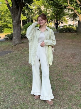 「Zoff（ゾフ）のアイテム」を使った、ゆづきさん（レディース・160cm）の夏コーディネート