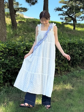 「アイテム（ワンピース/ドレス）」を使った、ゆづきさん（レディース・160cm）の夏コーディネート