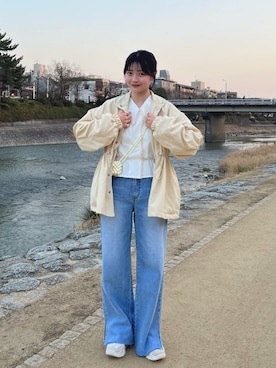 「DHOLIC（ディーホリック）のアイテム（スニーカー）」を使った、ゆづきさん（レディース・160cm）の春コーディネート