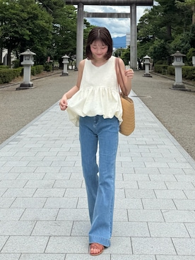 「アイテム（ブーツ）」を使った、ゆづきさん（レディース・160cm）の夏コーディネート