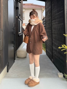 「アイテム（ジャケット/アウター）」を使った、ゆづきさん（レディース・160cm）の秋コーディネート