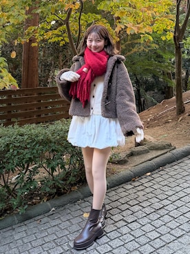 「アイテム（その他アウター）」を使った、ゆづきさん（レディース・160cm）の冬コーディネート