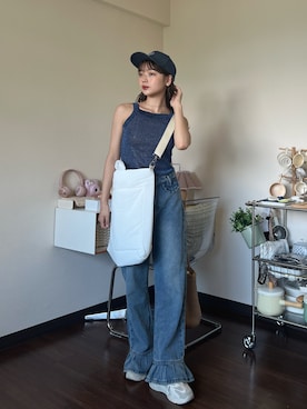 「idem（イデム）のアイテム（帽子）」を使った、ゆづきさん（レディース・160cm）の夏コーディネート