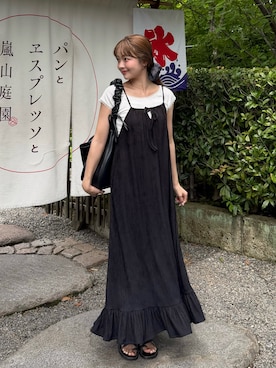 「アイテム（ワンピース/ドレス）」を使った、ゆづきさん（レディース・160cm）の夏コーディネート