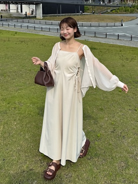 「アイテム（ワンピース/ドレス）」を使った、ゆづきさん（レディース・160cm）の夏コーディネート