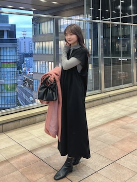 「ap retro（アプレトロ）のアイテム（ワンピース/ドレス）」を使った、ゆづきさん（レディース・160cm）の冬コーディネート
