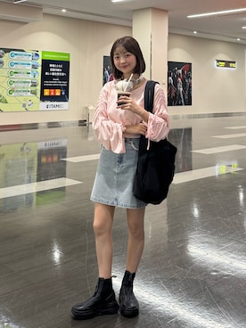 「アイテム（トートバッグ）」を使った、ゆづきさん（レディース・160cm）の夏コーディネート