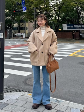 「アイテム（ヘアピン）」を使った、ゆづきさん（レディース・160cm）の秋コーディネート