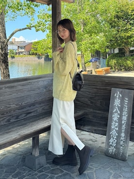 「アイテム（メガネ）」を使った、ゆづきさん（レディース・160cm）の秋コーディネート