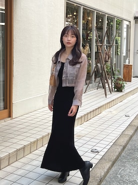 「DHOLIC（ディーホリック）のアイテム（ワンピース/ドレス）」を使った、ゆづきさん（レディース・160cm）の秋コーディネート