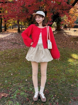 「アイテム（帽子）」を使った、ゆづきさん（レディース・160cm）の冬コーディネート