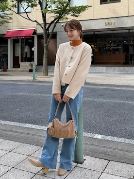 「REMOON（リムーン）のアイテム」を使った、ゆづきさん（レディース・160cm）の秋コーディネート