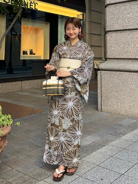 「アイテム（和装小物）」を使った、ゆづきさん（レディース・160cm）の夏コーディネート