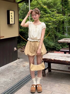 「UGG（アグ）のアイテム（シューズ）」を使った、ゆづきさん（レディース・160cm）の夏コーディネート