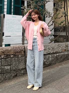 「LOEWE（ロエベ）のアイテム」を使った、ゆづきさん（レディース・160cm）の春コーディネート