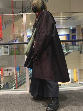 「H&M（エイチ・アンド・エム）のアイテム（ブーツ、ブラック系）」を使った、loqllyさん（レディース）の春コーディネート