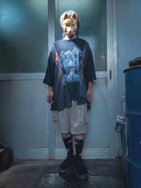 「DISCOVERED（ディスカバード）のアイテム」を使った、白煙晴男さん（メンズ・177cm）の夏コーディネート