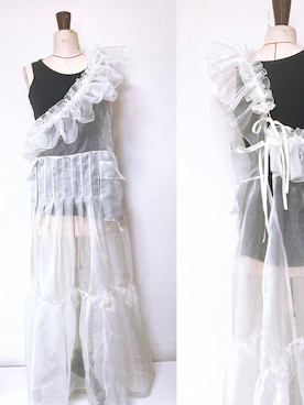 「オーガンジー」｜「アイテム（ワンピース/ドレス）」を使った、concept  store    さん（レディース・160cm）の春コーディネート