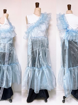 「オーガンジー」｜「アイテム（ワンピース/ドレス）」を使った、concept  store    さん（レディース・160cm）の春コーディネート