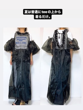 「オーガンジー」｜「アイテム（ワンピース/ドレス）」を使った、concept  store    さん（レディース・160cm）の春コーディネート