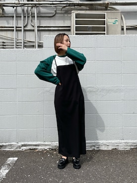 「はじめましてコーデ」｜「アイテム（ワンピース/ドレス）」を使った、kotoneさん（レディース・155cm）の春コーディネート