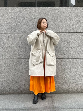 「ミリタリーコーデ」｜「アイテム（マウンテンパーカー）」を使った、kotoneさん（レディース・155cm）の春コーディネート