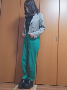 「MAJESTIC LEGON（マジェスティックレゴン）のアイテム（その他アウター）」を使った、ことかさん（レディース・152cm）の春コーディネート