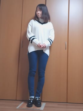「春服デビュー宣言」｜「アイテム（ローファー）」を使った、ことかさん（レディース・152cm）の春コーディネート