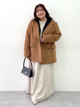 「アイテム（ワンピース/ドレス、ベージュ系）」を使った、SMILE LAND（スマイルランド）さん（レディース・155cm）の秋コーディネート