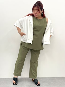 「大きいサイズレディースファッション」｜SMILE LAND（スマイルランド）さん（レディース・155cm）の夏コーディネート
