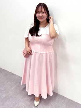 「150cm台コーデ」｜「アイテム（Tシャツ/カットソー）」を使った、SMILE LAND（スマイルランド）さん（レディース・158cm）の夏コーディネート