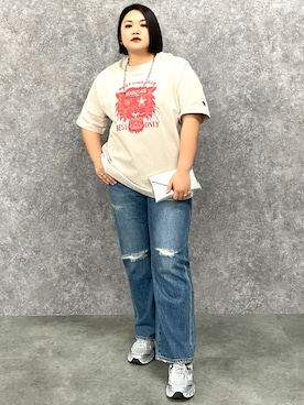 「GEVS.（ジェイヴィス）のアイテム（パンツ）」を使った、SMILE LAND（スマイルランド）さん（レディース・163cm）の春コーディネート