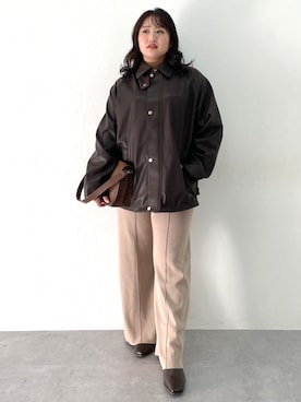 「CHIC STYLE（シックスタイル）のアイテム（ジャケット/アウター）」を使った、SMILE LAND（スマイルランド）さん（レディース・160cm）の秋コーディネート
